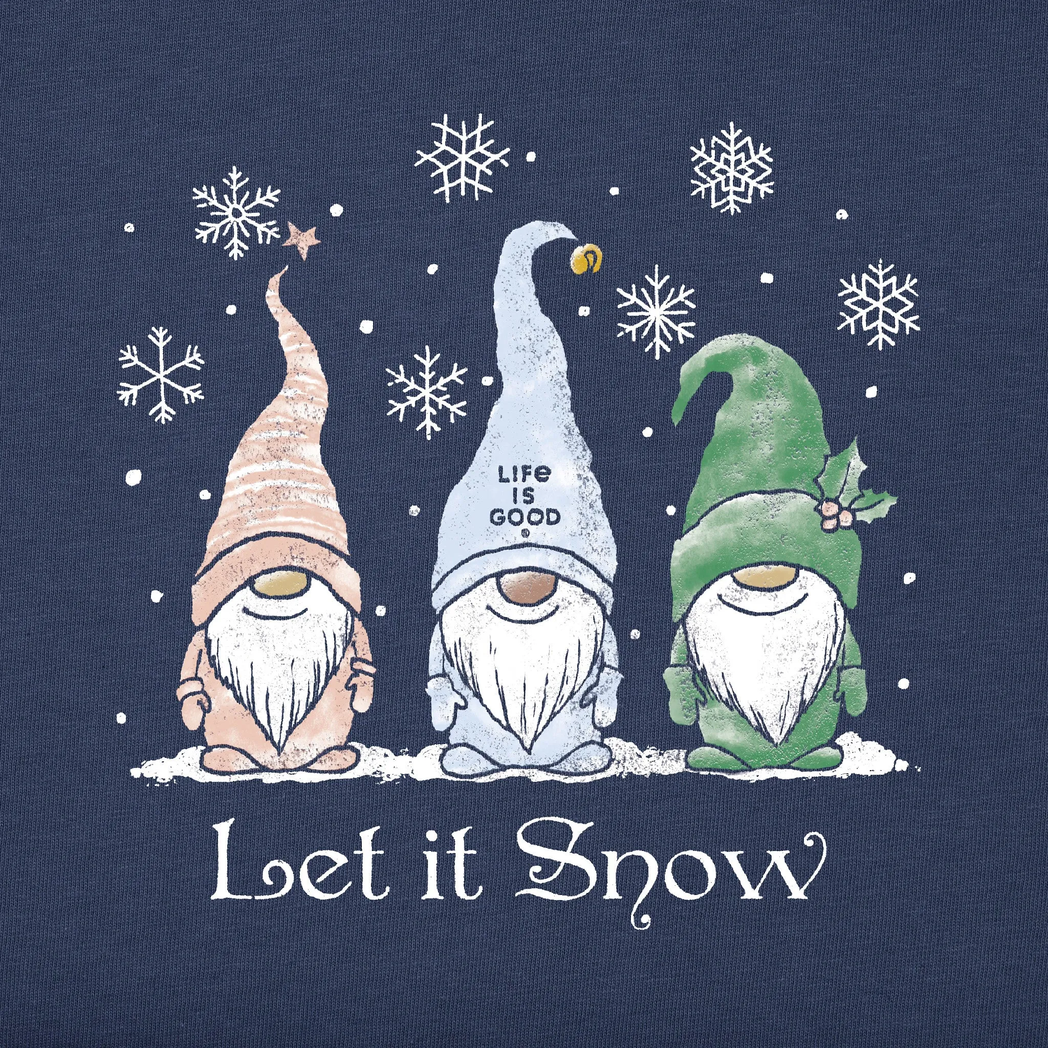 Women's Let it Snow Gnomes Simply True Fleece Hoodie sold by Life is Good product image thumbnail 2