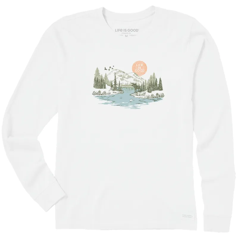 Women's Rural Linework Long Sleeve Crusher Tee made by Life is Good