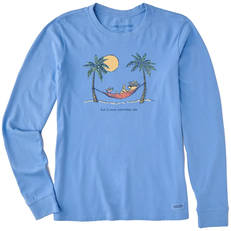 Women's Winnie Hammock Let it Snow Somewhere Else Long Sleeve Crusher Tee sold by Life is Good