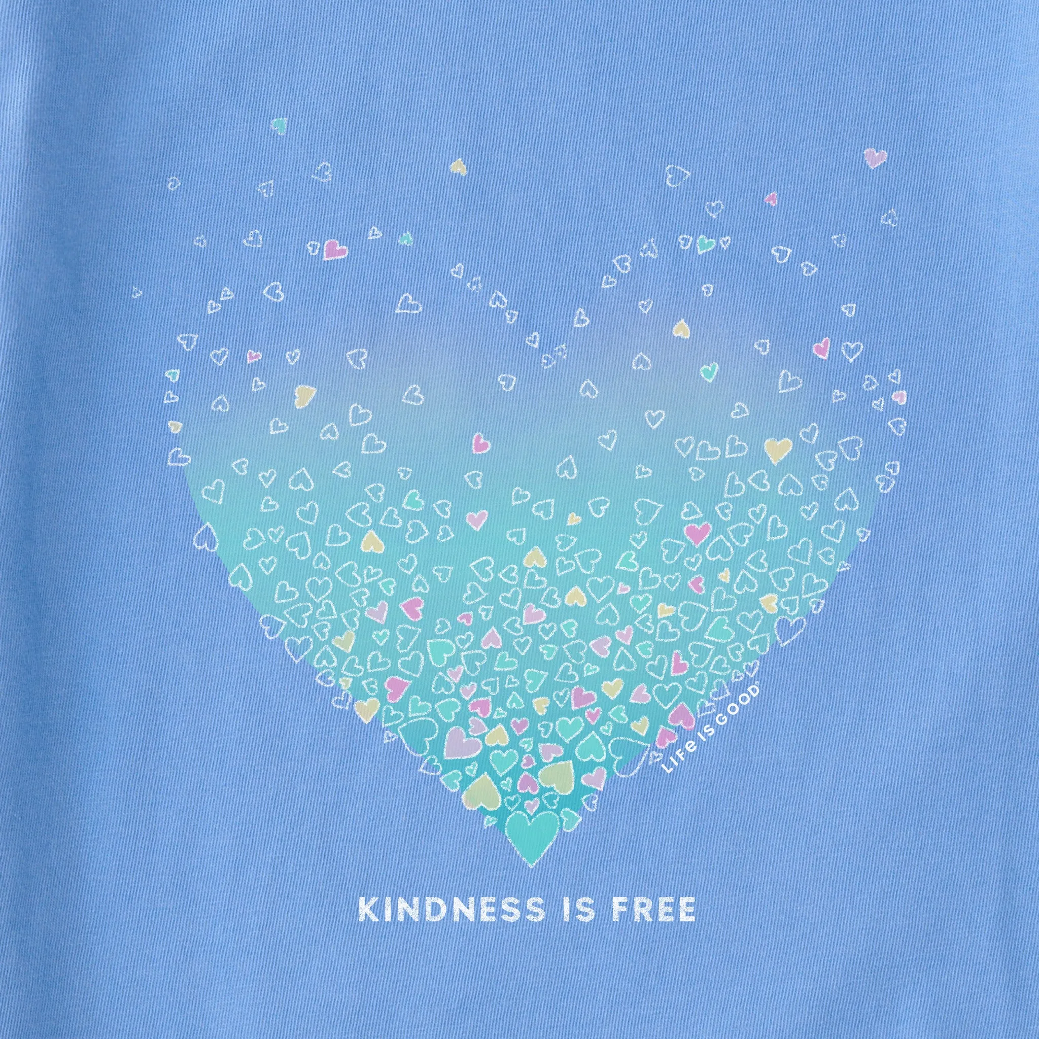 Women's Kindness is Free Evaporating Heart Simply True Crew sold by Life is Good product image thumbnail 4