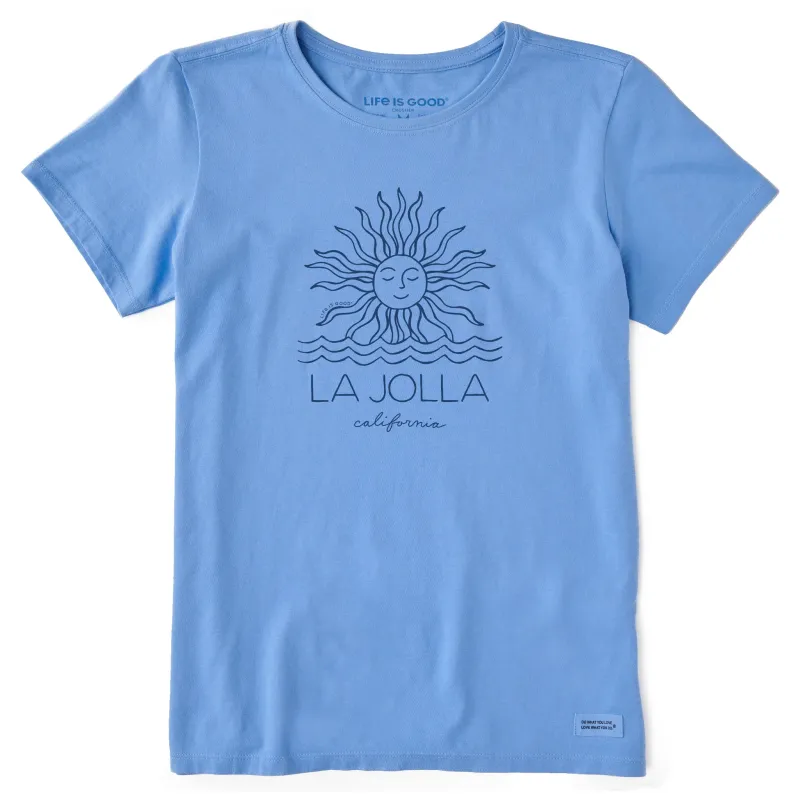 Women's La Jolla Simple Sunny Smile Short Sleeve Crusher-LITE Tee sold by Life is Good