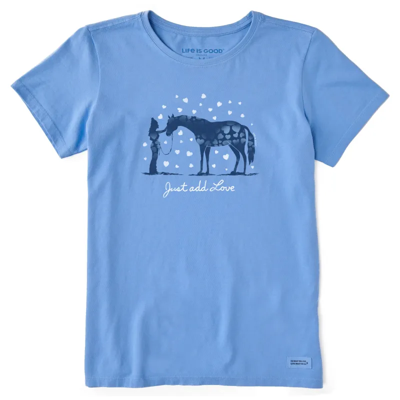Women's Just Add Love Horse Short Sleeve Tee sold by Life is Good