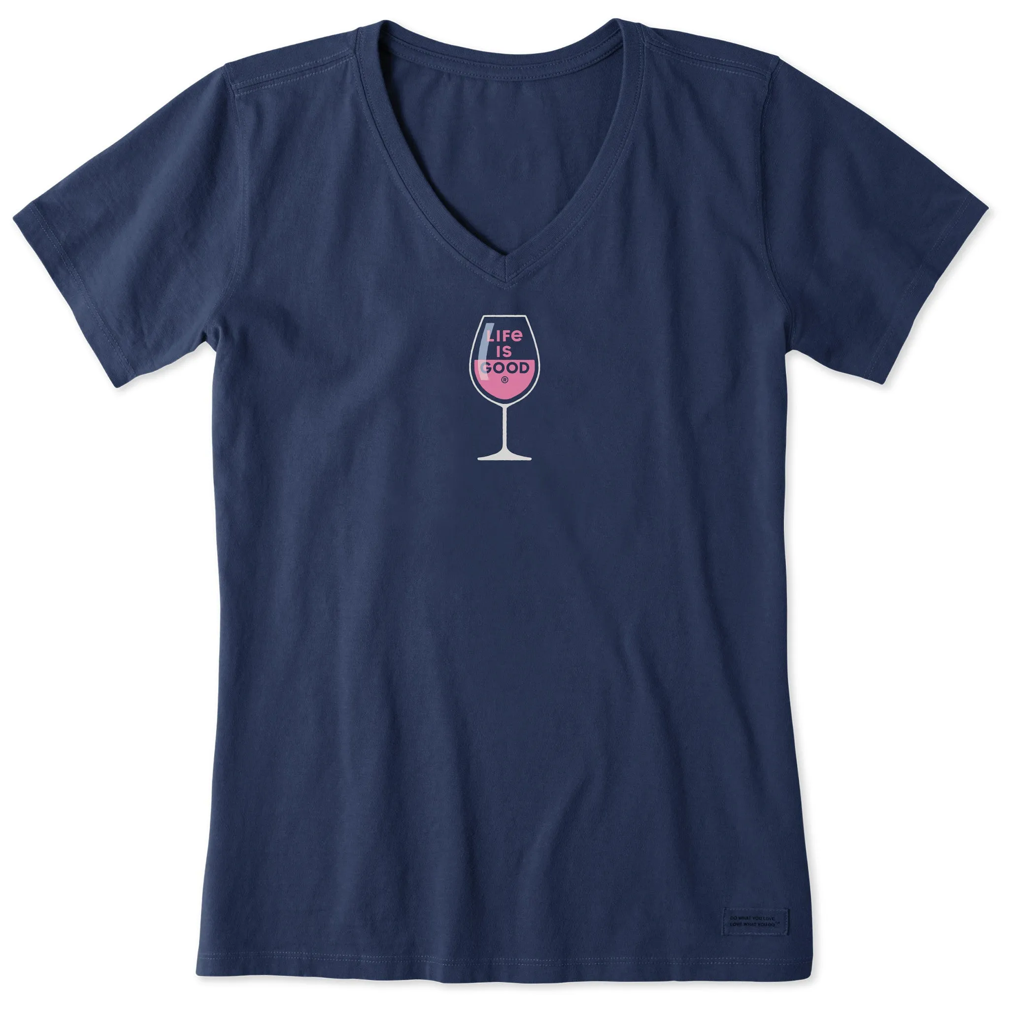 Women's Wine Glass Short Sleeve Vee sold by Life is Good product image thumbnail 3