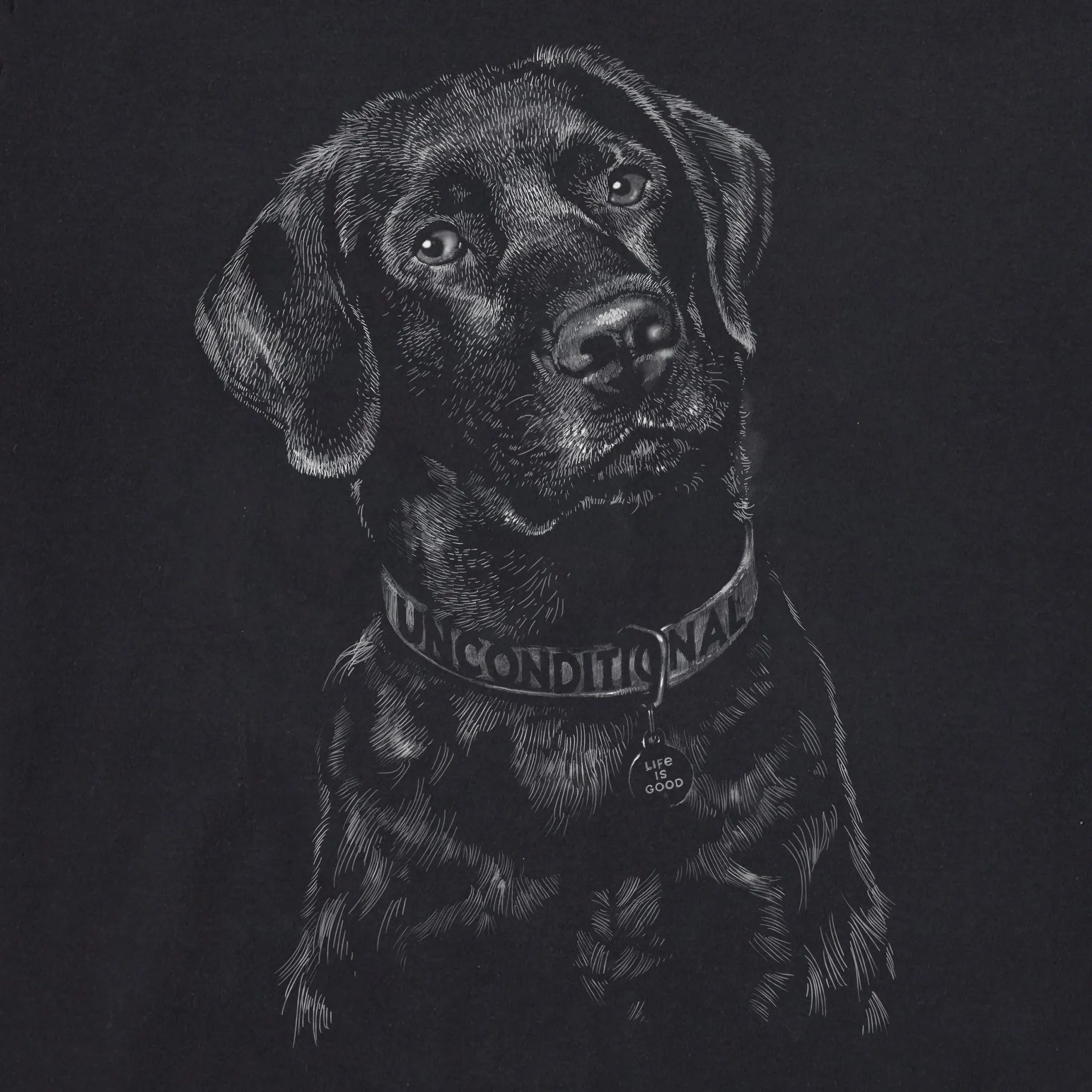 Women's Unconditional Black Lab Short Sleeve Crusher Tee sold by Life is Good product image thumbnail 2