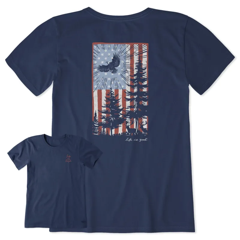 Women's Pine Tree Flag Short Sleeve Tee made by Life is Good