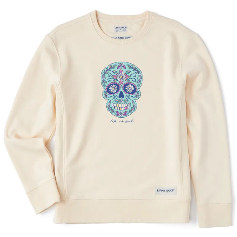 Women's Daisy Skull Simply True Crew sold by Life is Good