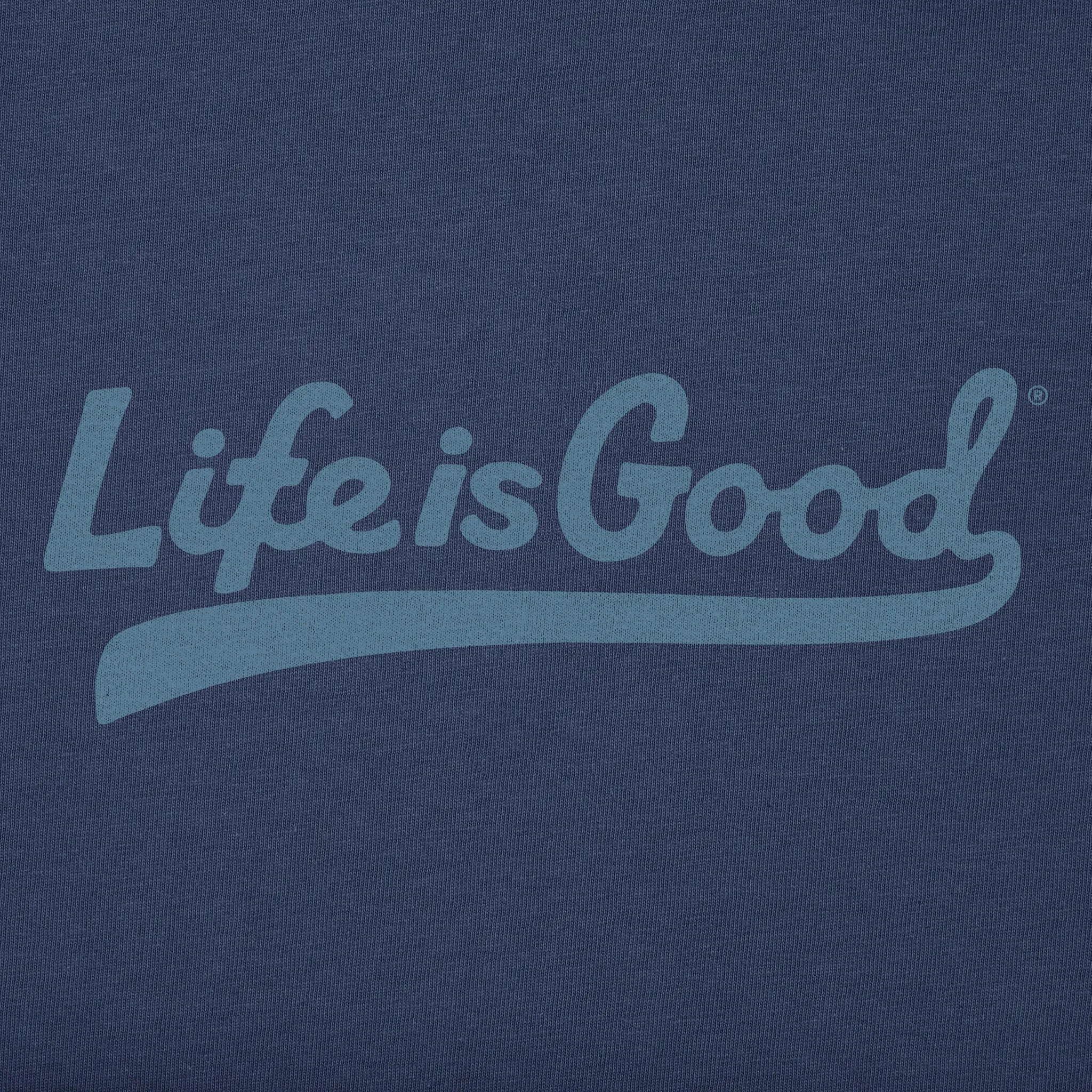 Women's Tonal LIG Ballyard Script Simply True Fleece Hoodie sold by Life is Good product image thumbnail 2