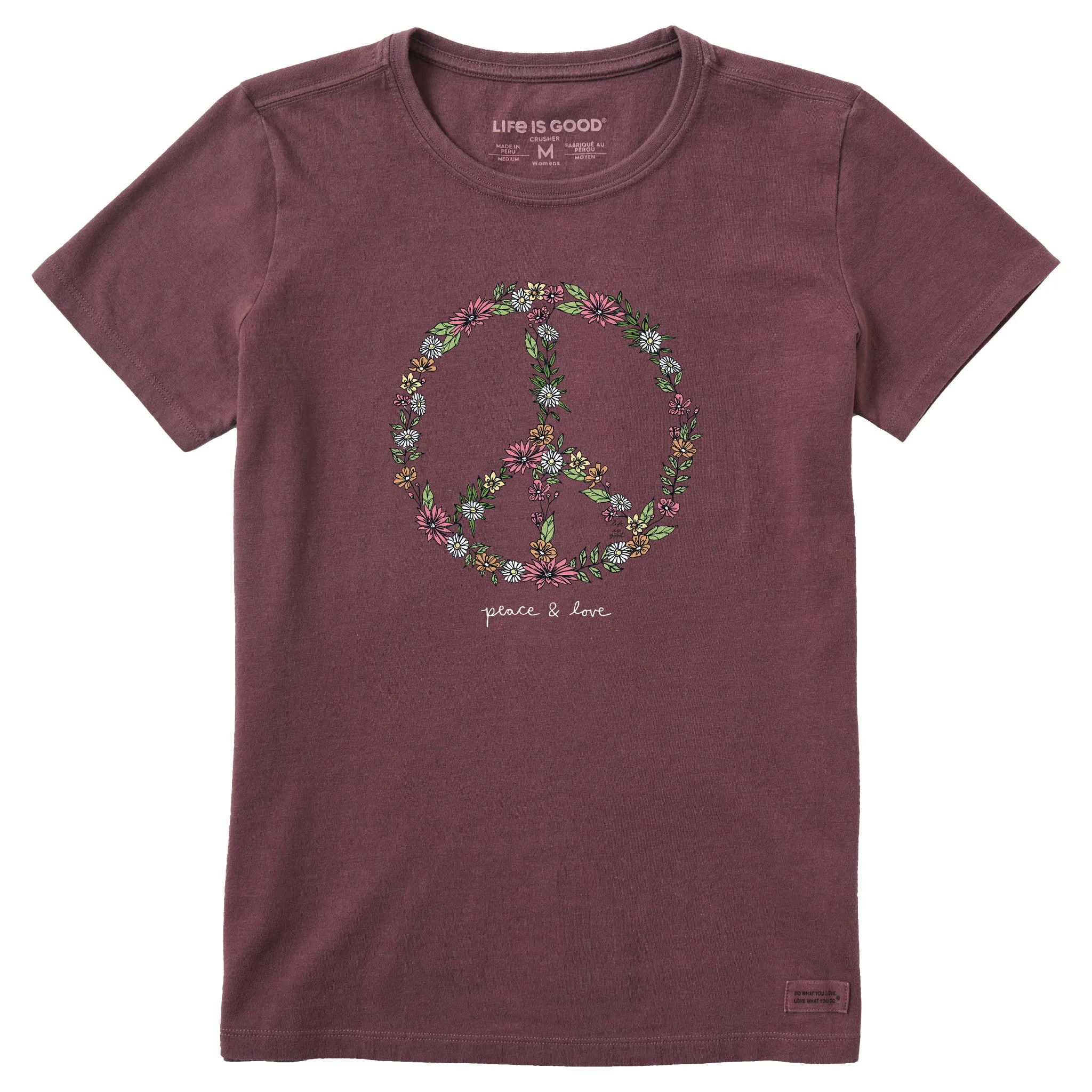 Women's Wildflower Love Peace Sign Short Sleeve Tee sold by Life is Good product image thumbnail 5