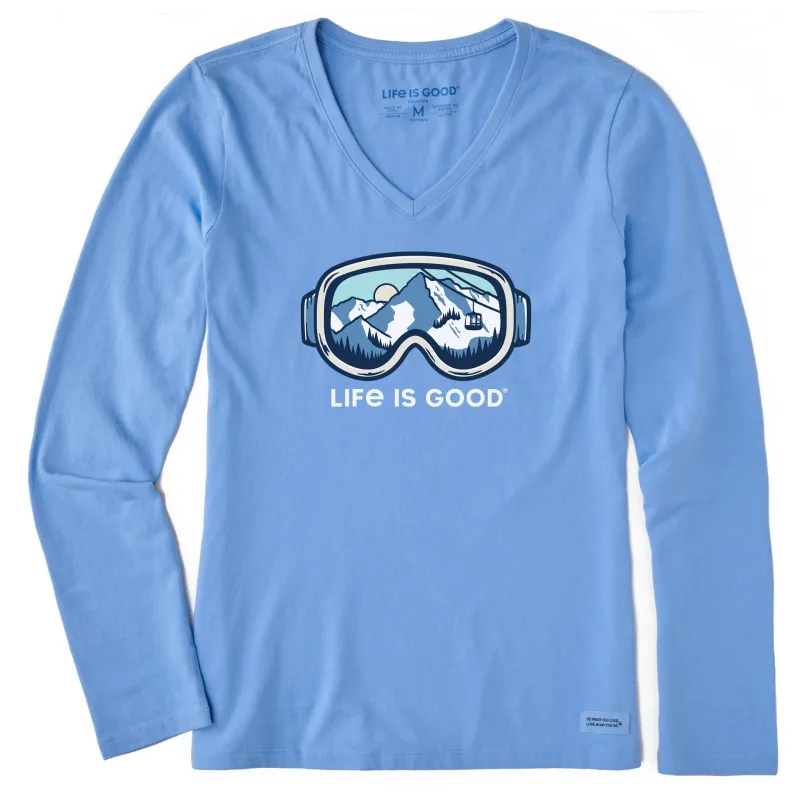 Women's Ski Goggle Landscape Long Sleeve Crusher Vee made by Life is Good
