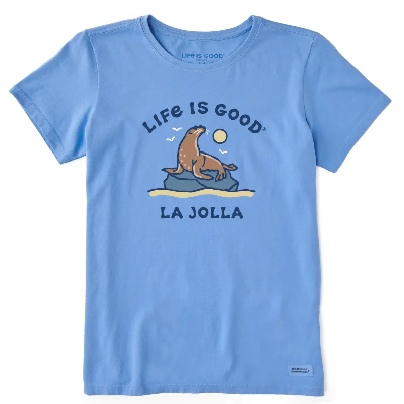 Women's La Jolla Sea Lion Short Sleeve Crusher Tee sold by Life is Good