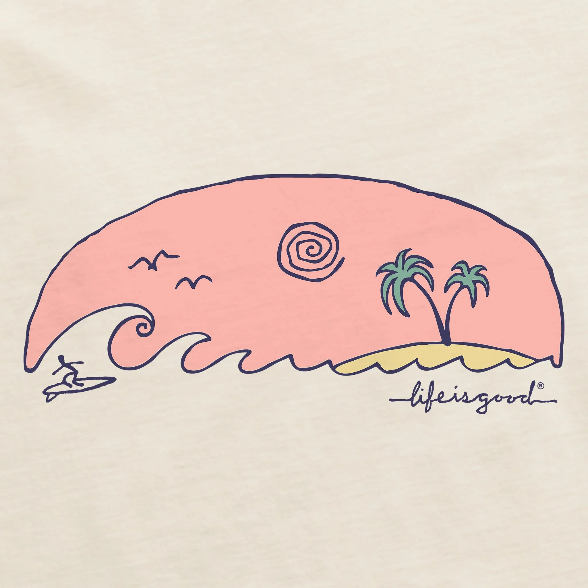 Women's Island Surf Short Sleeve Crusher Boxy Tee sold by Life is Good product image thumbnail 2