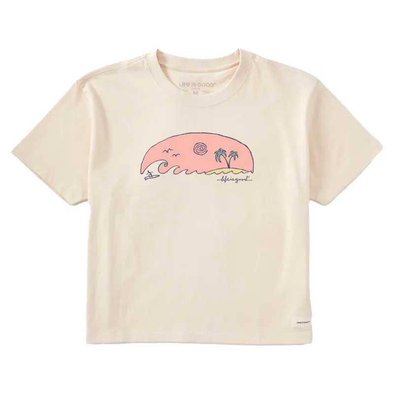 Women's Island Surf Short Sleeve Crusher Boxy Tee sold by Life is Good