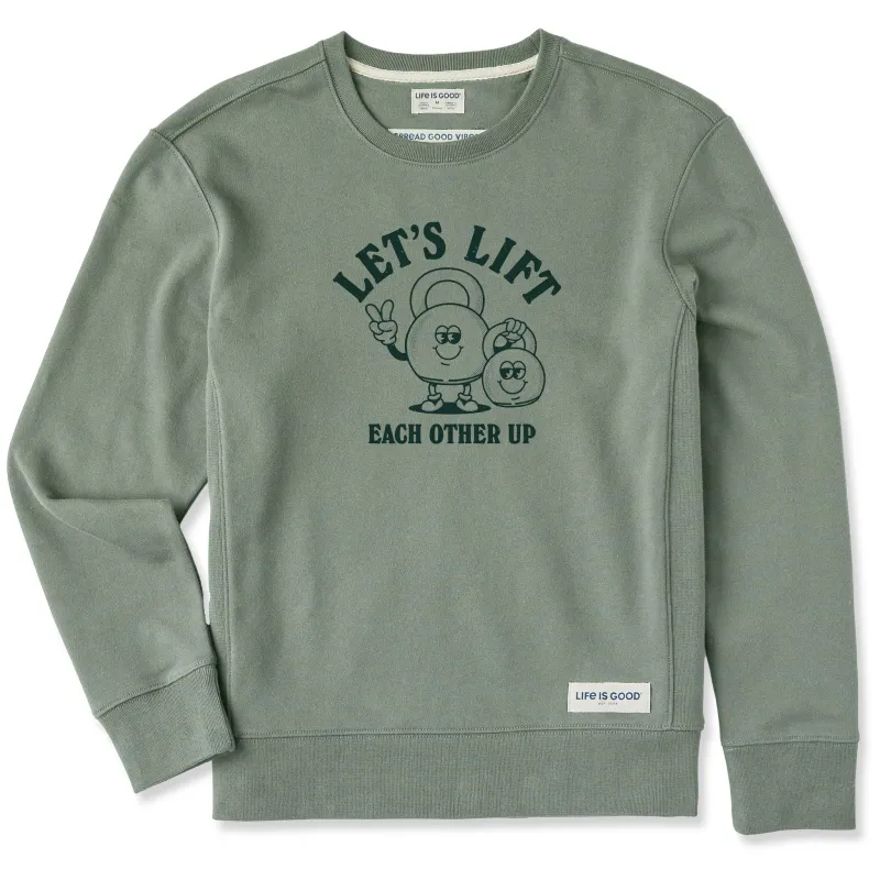 Women's Lift Each other Up Simply True Fleece Crew sold by Life is Good
