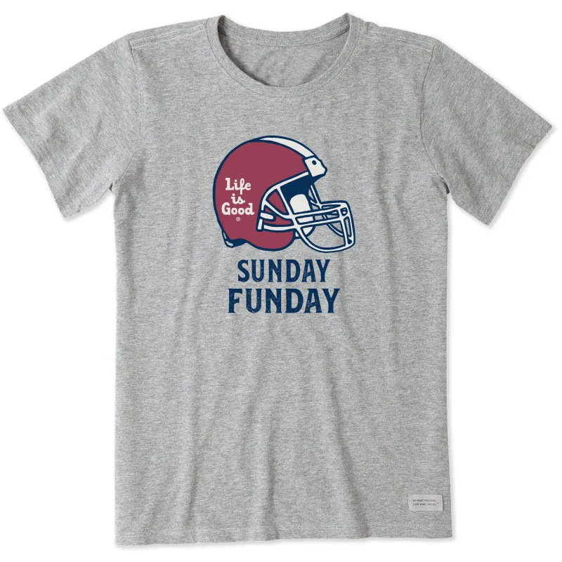 Women's Sunday Funday Helmet Short Sleeve Tee sold by Life is Good