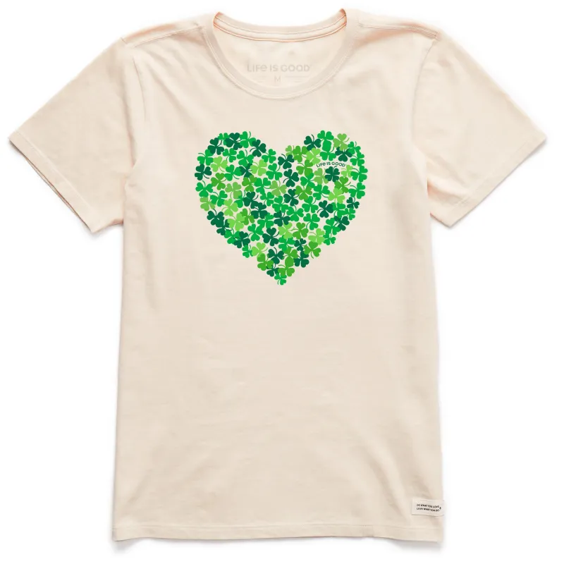 Women's Clover Heart Short Sleeve Crusher Tee sold by Life is Good