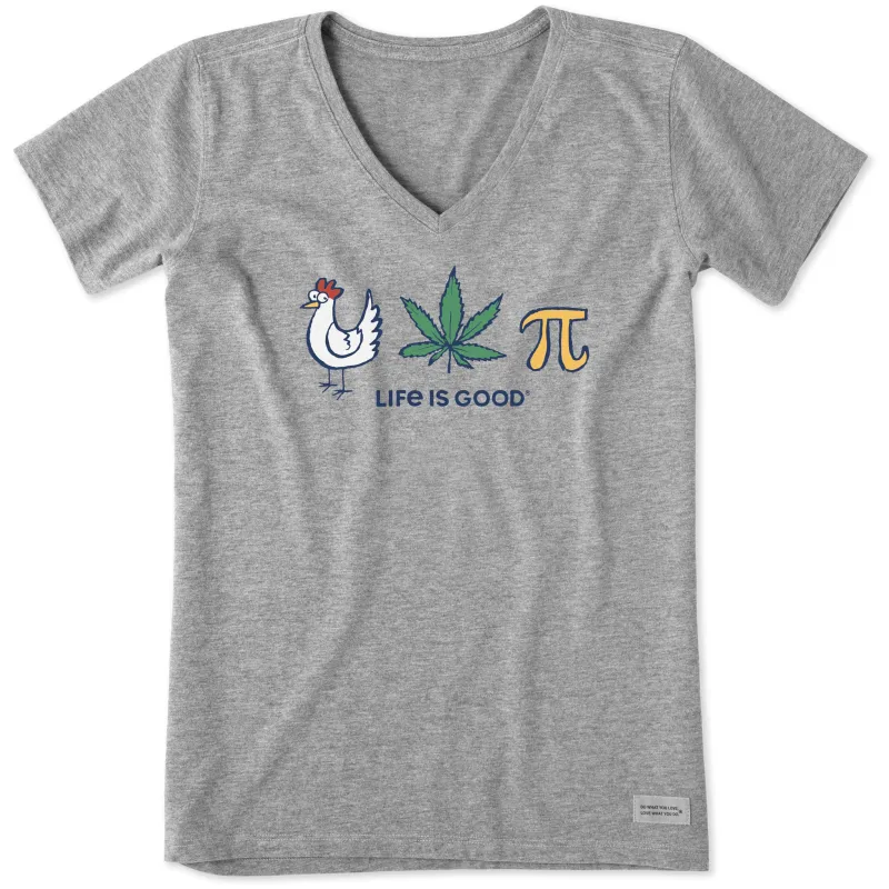 Women's Chicken Pot Pi Icons Short Sleeve Vee made by Life is Good