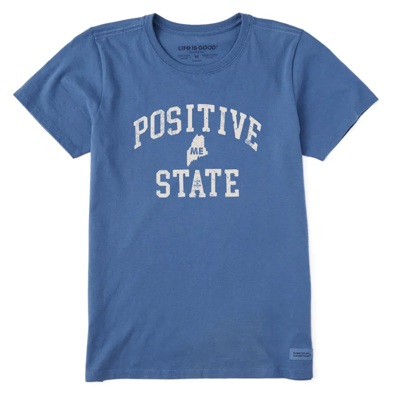 Women's Positive State Maine Short Sleeve Crusher Tee sold by Life is Good