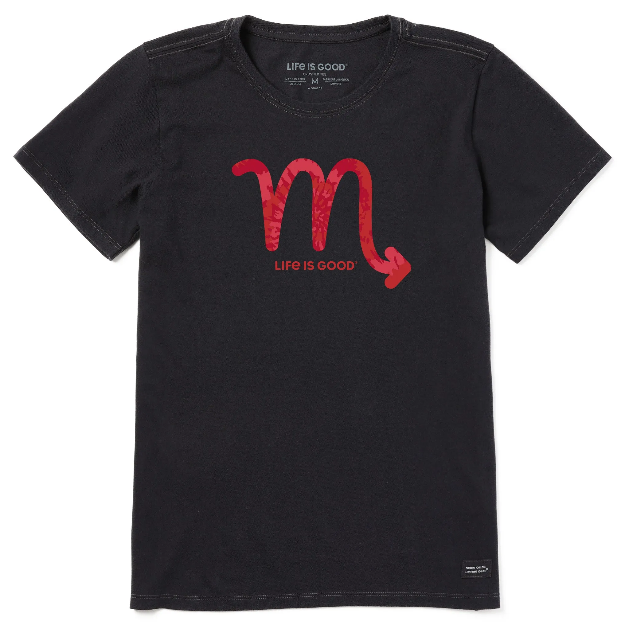 Women's Scorpio Sign Tie Dye Short Sleeve Crusher Tee sold by Life is Good