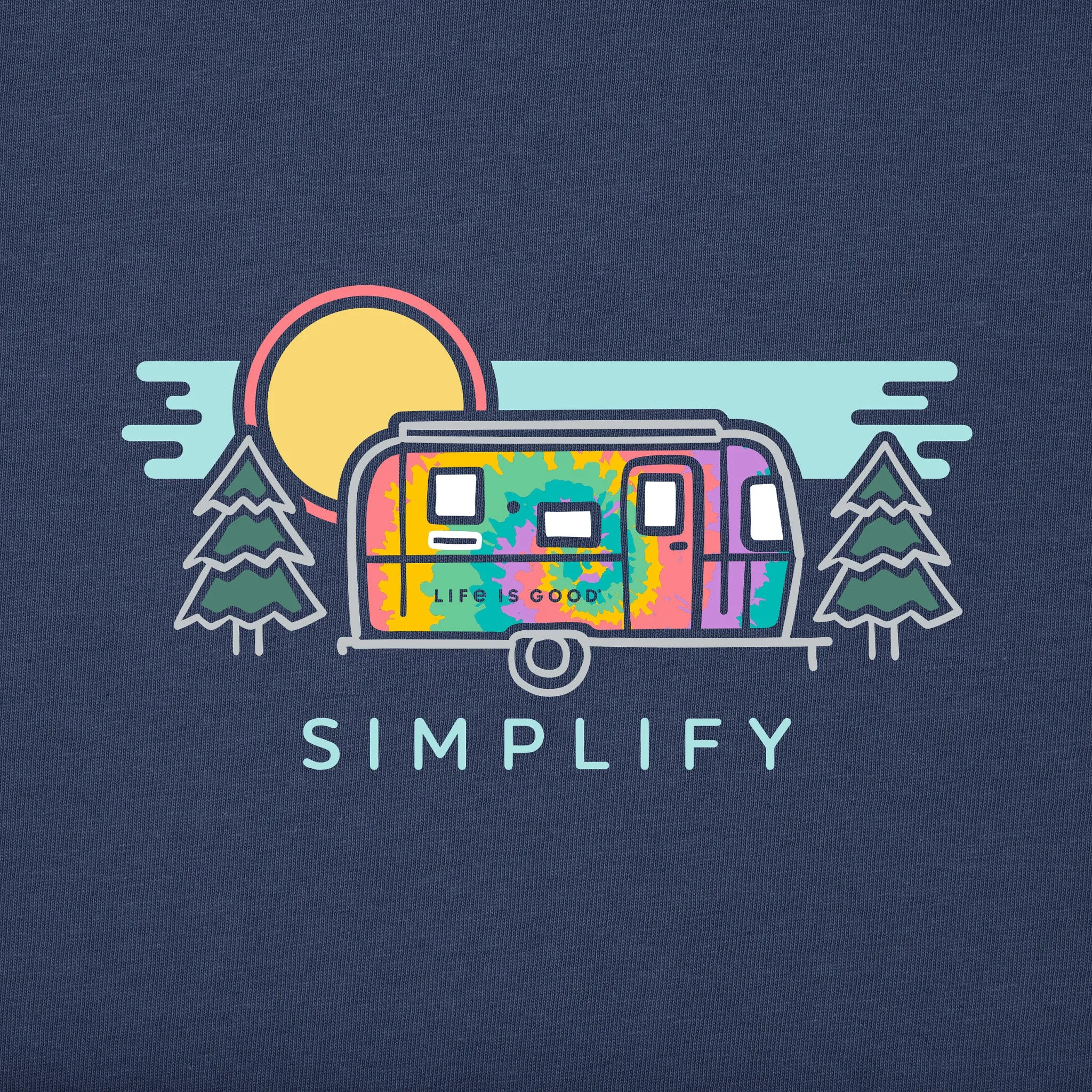 Women's Tie Dye Simplify Camper Simply True Fleece Crew sold by Life is Good product image thumbnail 4