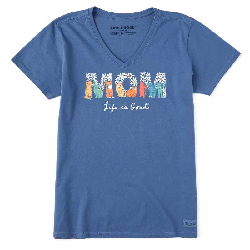 Women's Mother of Cats Short Sleeve Vee sold by Life is Good