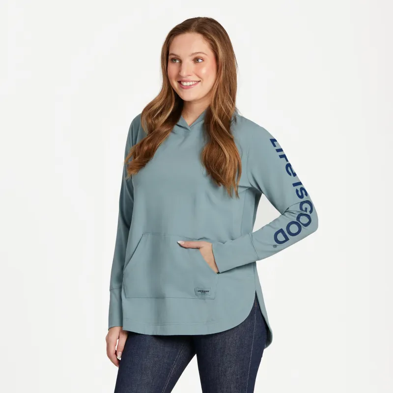 Women's LIG Tonal Horizontal Crusher-FLEX Hoodie Tunic sold by Life is Good