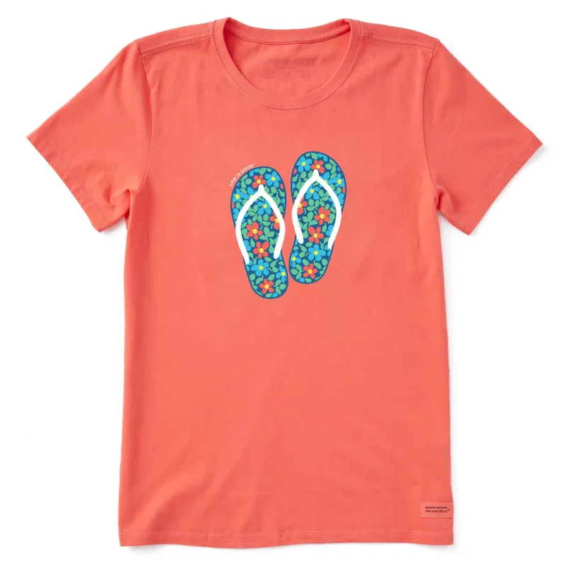 Women's Flower Flips Short Sleeve Tee sold by Life is Good