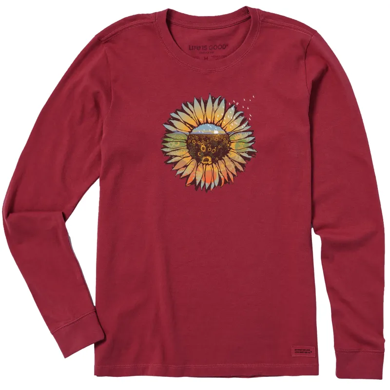 Women's Sunflowerscape Long Sleeve Tee made by Life is Good