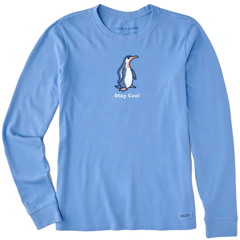 Women's Stay Cool Proud Penguin Long Sleeve Crusher Tee made by Life is Good