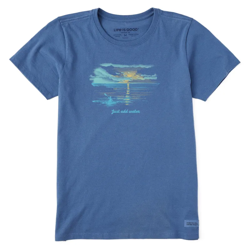 Women's Just Add Water Kayak Sunset Short Sleeve Tee sold by Life is Good