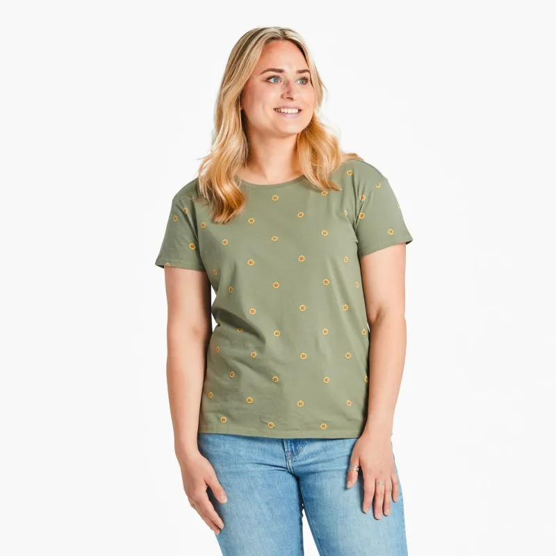 Women's Simple Sunflower Pattern Crusher-LITE Easy Tee sold by Life is Good