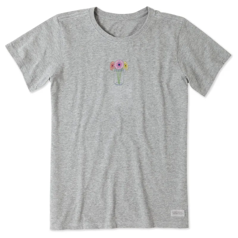 Women's Gerbera Flower Jar Short Sleeve Tee sold by Life is Good