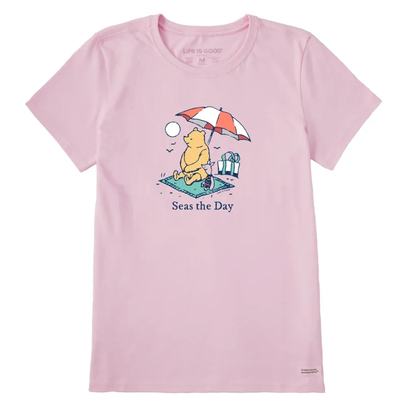 Women's Winnie & P Seas the Day Umbrella Short Sleeve Crusher Tee sold by Life is Good