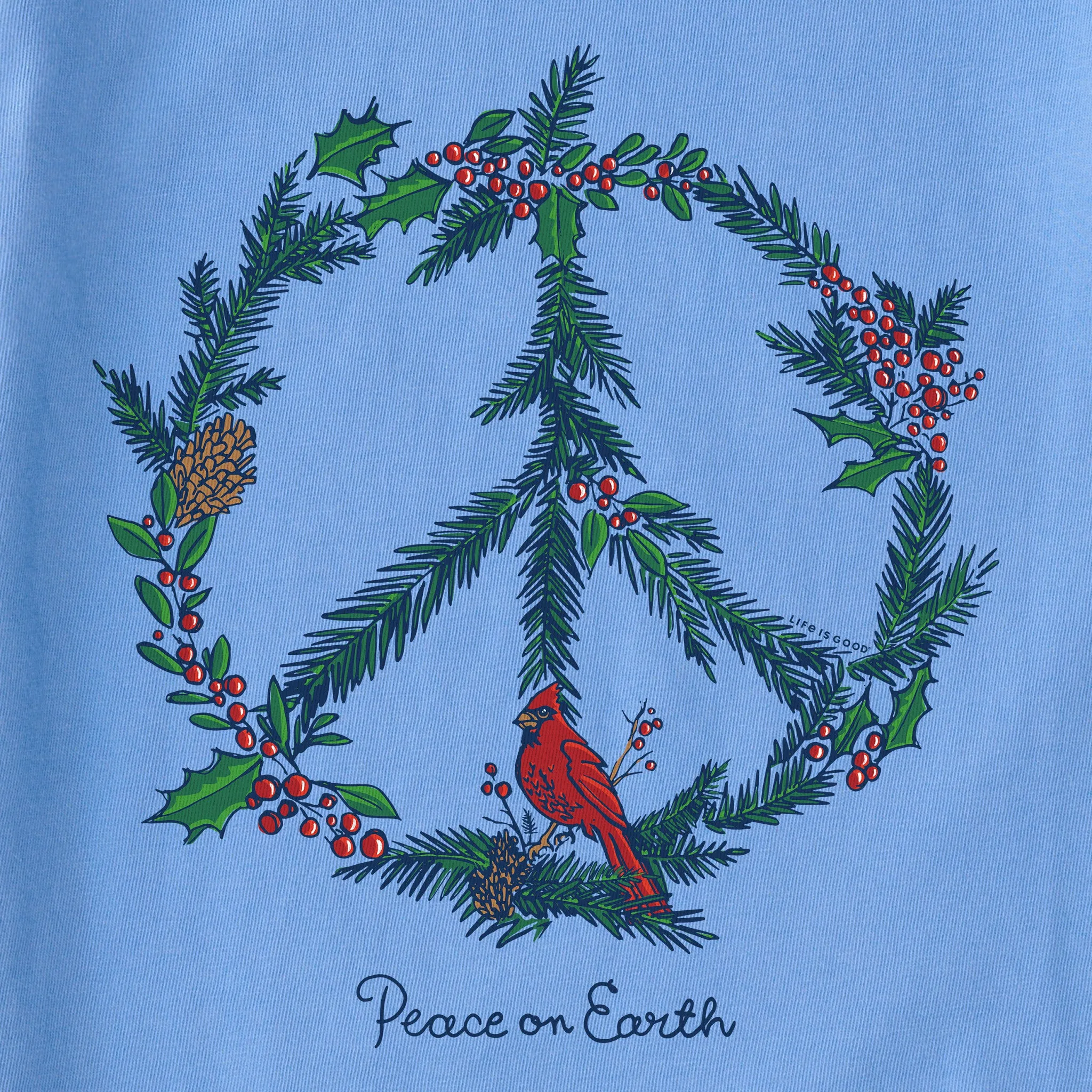 Women's Winter Pines Peace on Earth Long Sleeve Crusher Tee sold by Life is Good product image thumbnail 4