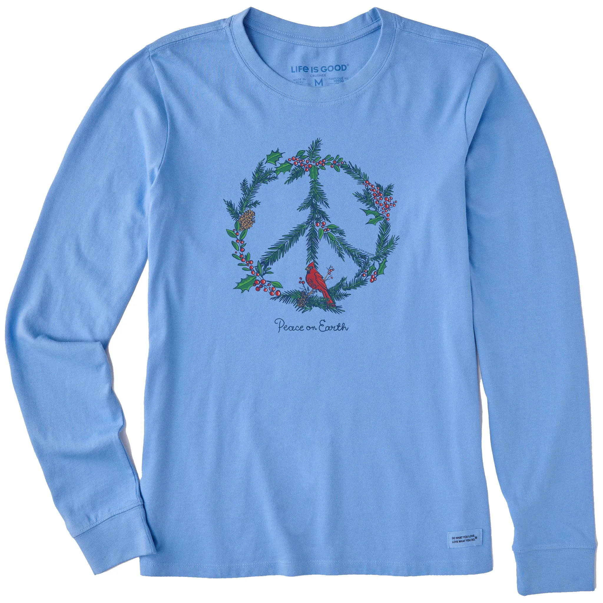 Women's Winter Pines Peace on Earth Long Sleeve Crusher Tee sold by Life is Good product image thumbnail 3