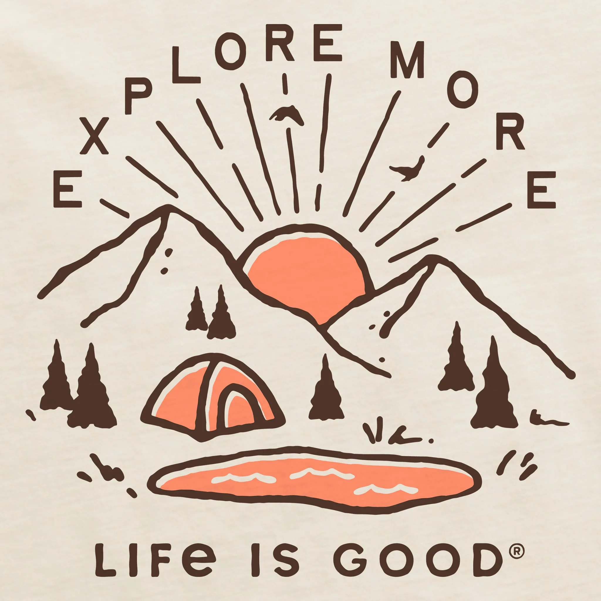 Women's Explore More Sunset Short Sleeve Crusher Boxy Tee sold by Life is Good product image thumbnail 2