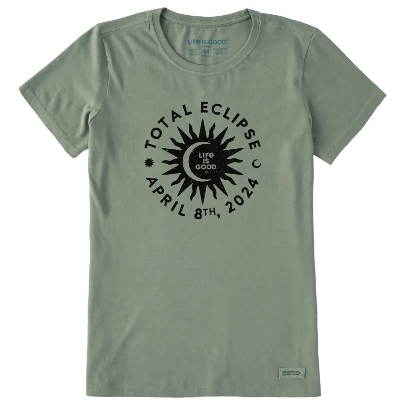 Women's Total Eclipse Sun 4.8.24 Short Sleeve Crusher Tee made by Life is Good