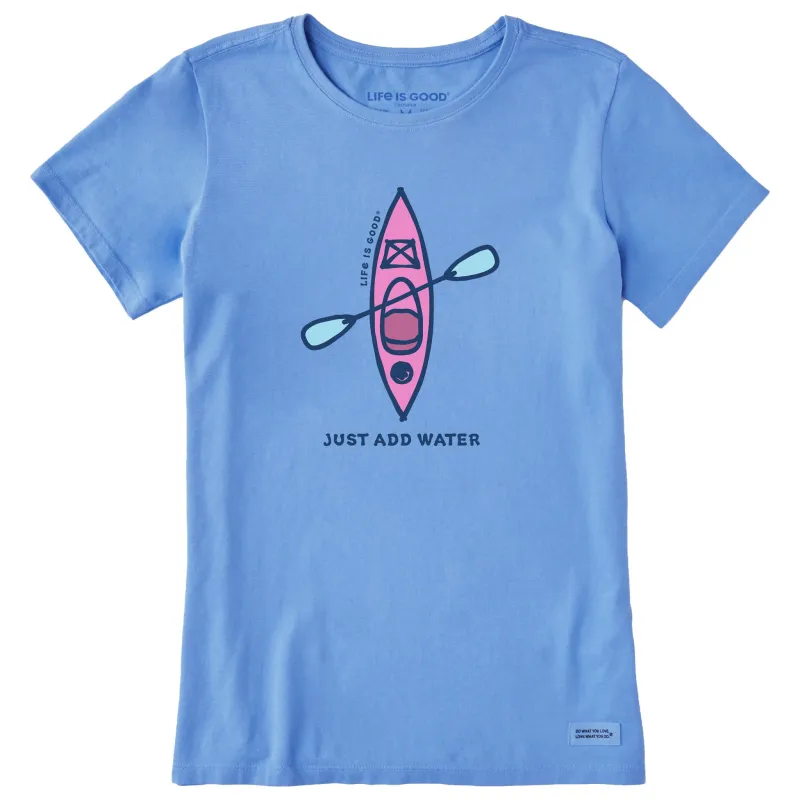 Women's Vintage Just Add Water Kayak Short Sleeve Tee sold by Life is Good