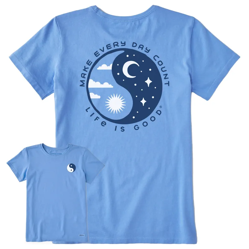 Women's Make Every Day Count Yin Yang Short Sleeve Tee sold by Life is Good