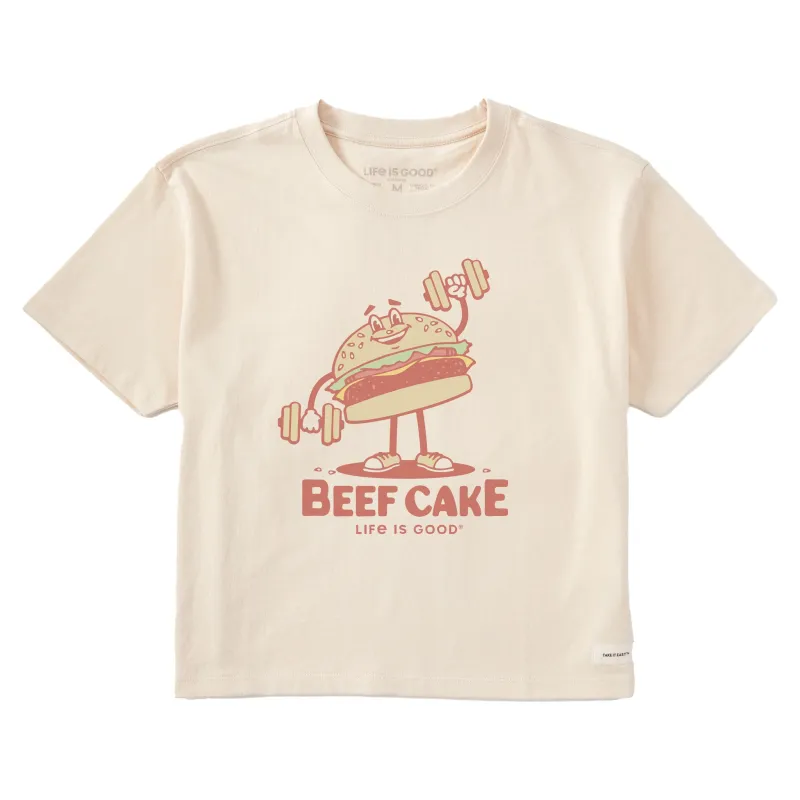 Women's Beef Cake Short Sleeve Crusher Boxy Tee sold by Life is Good