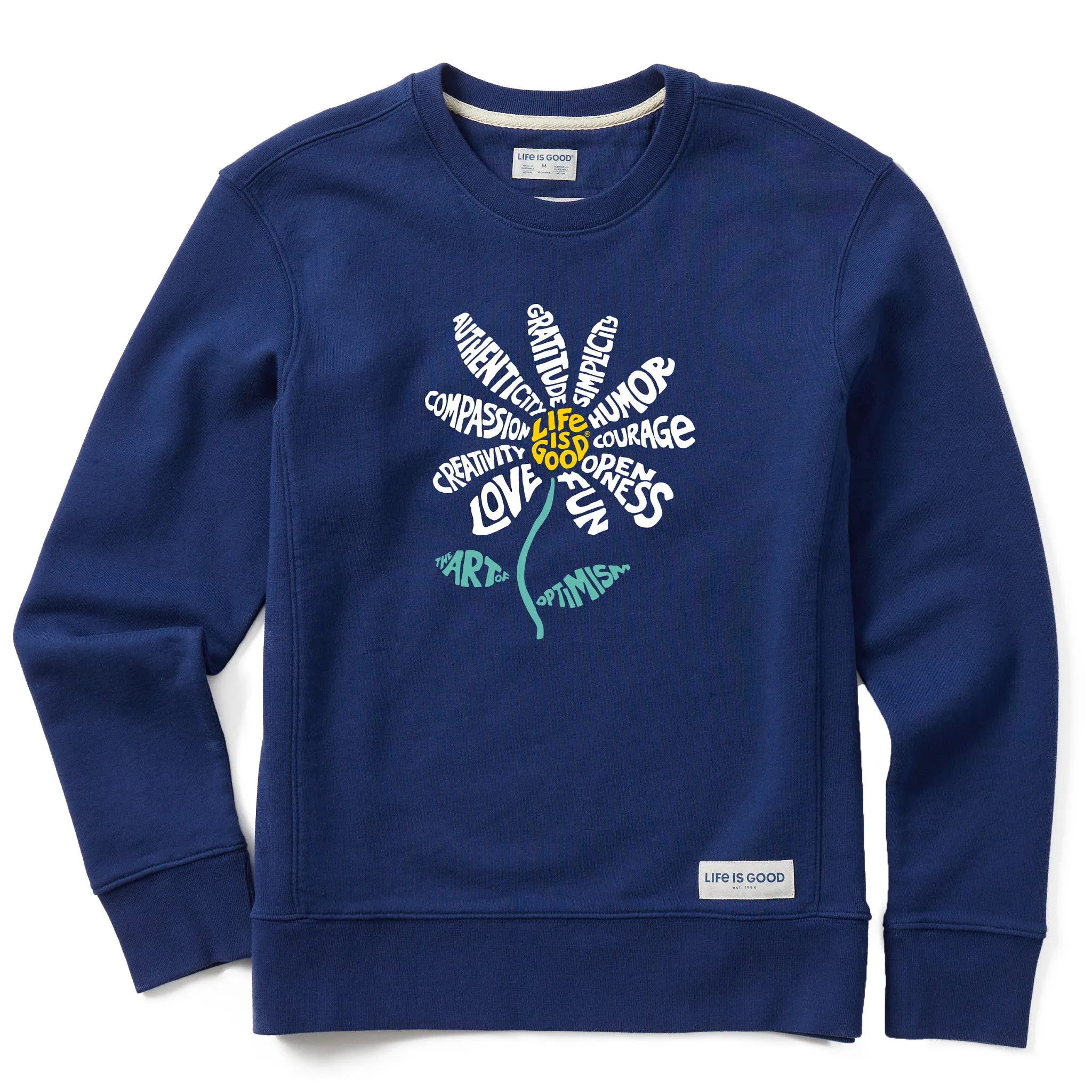 Women's Superpowers Daisy Simply True Fleece Crew sold by Life is Good product image thumbnail 3