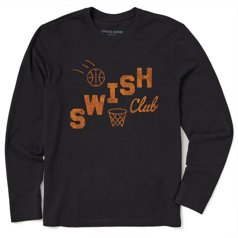 Men's Swish Club Long Sleeve Crusher Tee sold by Life is Good