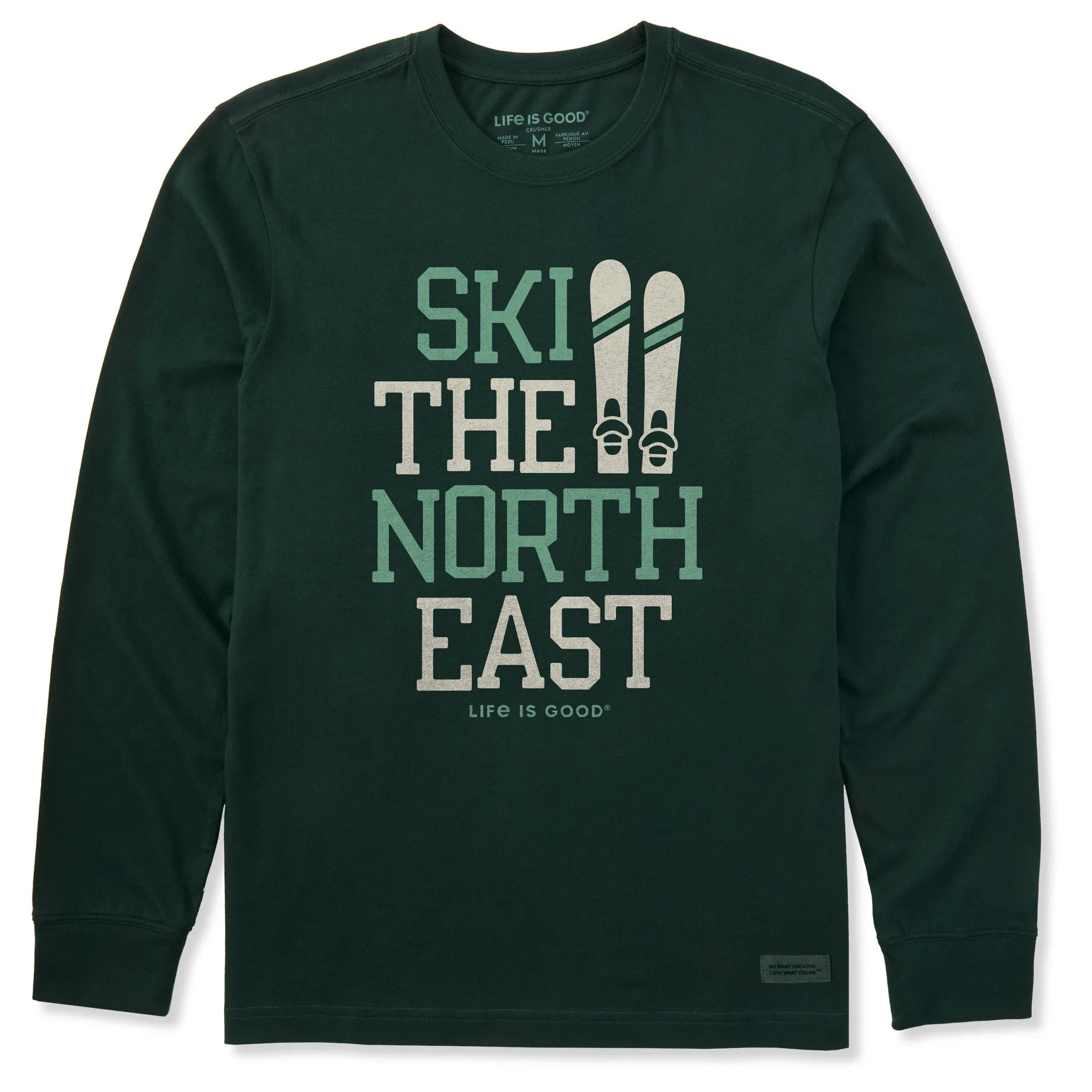 Men's Ski the North East Long Sleeve Crusher Tee sold by Life is Good
