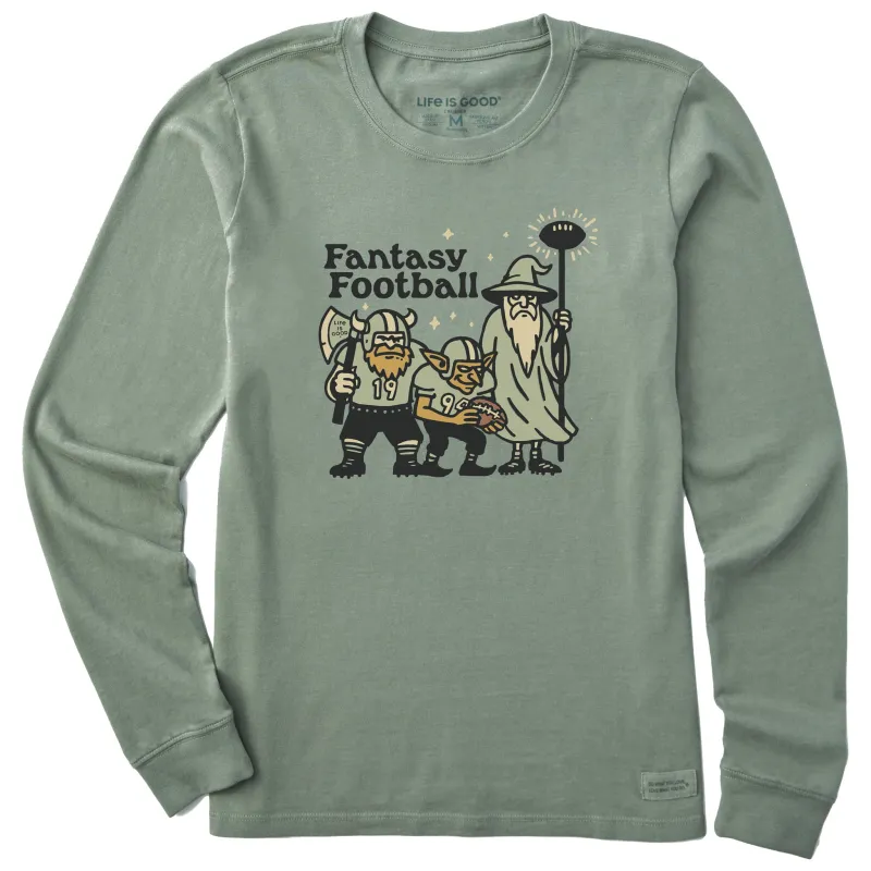 Women's Fantasy Football Trio Long Sleeve Crusher Tee sold by Life is Good