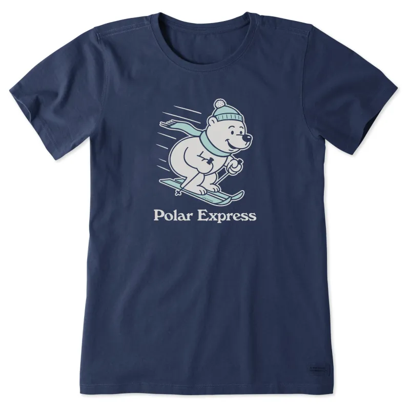 Women's Polar Express Bear Short Sleeve Crusher Tee sold by Life is Good