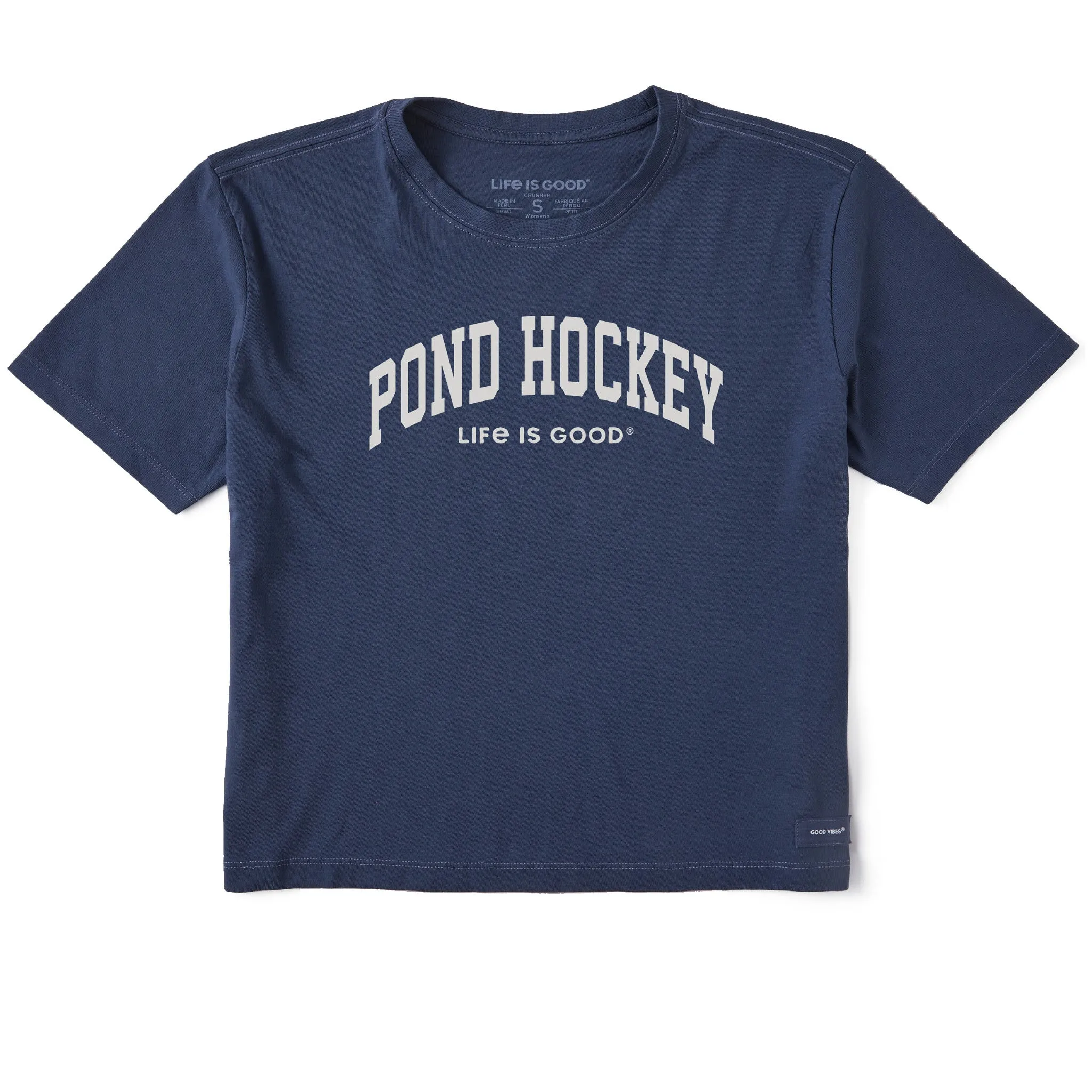 Women's Pond Hockey Arch Short Sleeve Crusher Boxy Tee sold by Life is Good