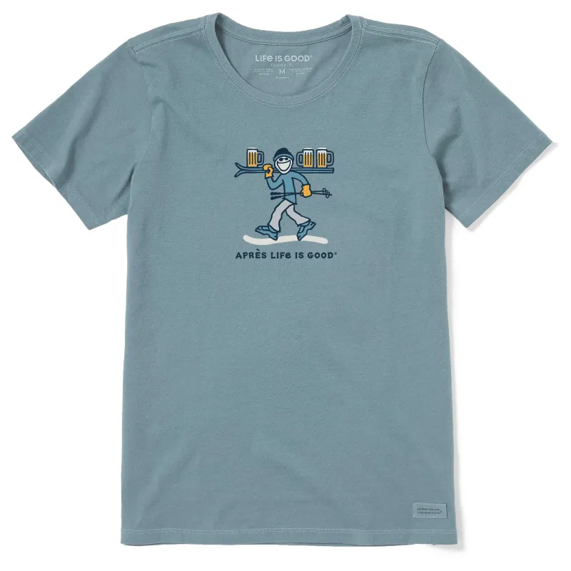 Women's Apres Life is Good Short Sleeve Crusher Tee sold by Life is Good