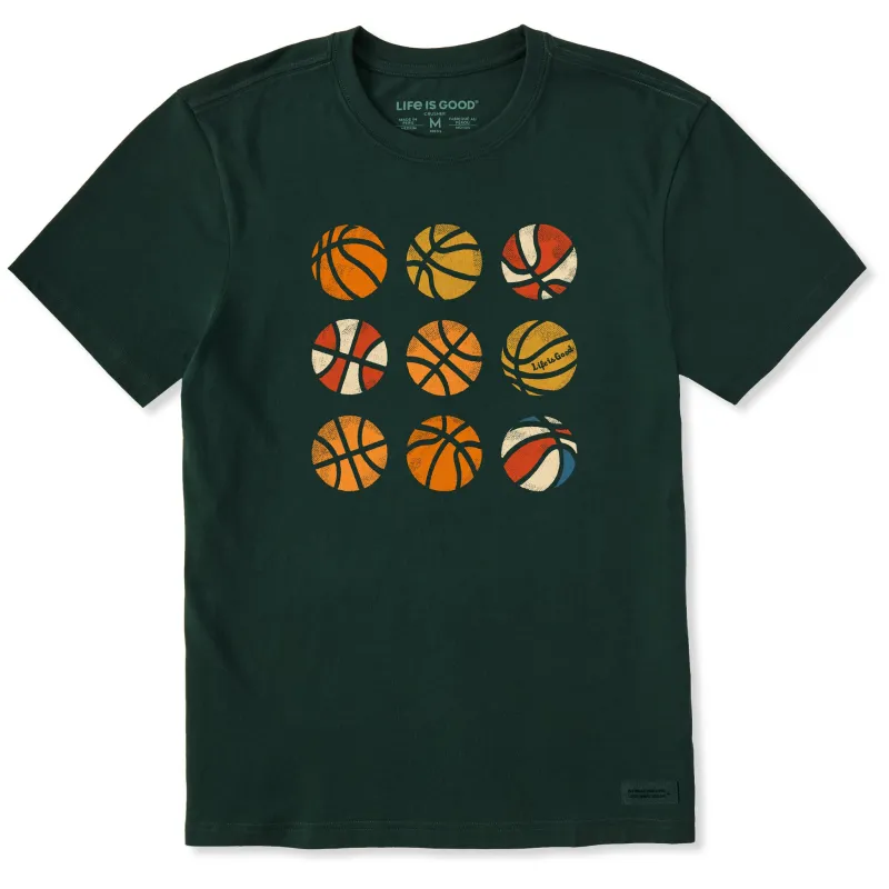 Men's Basketball Grid Short Sleeve Crusher Tee sold by Life is Good