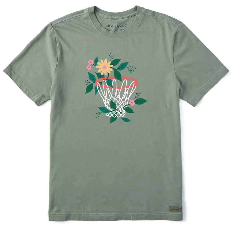 Men's Floral Basketball Short Sleeve Crusher Tee sold by Life is Good