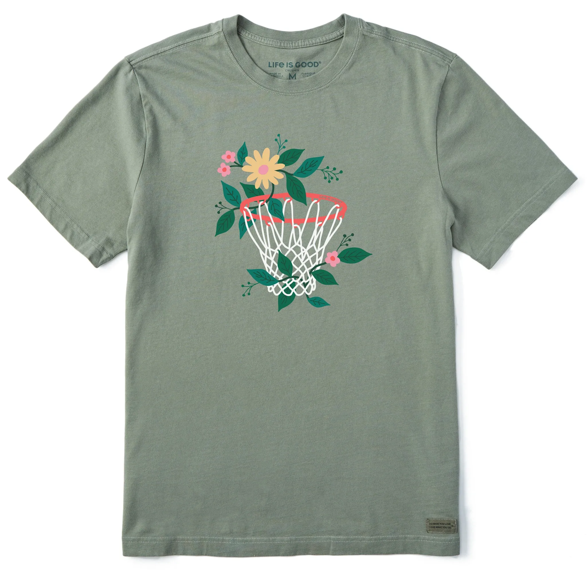 Men's Floral Basketball Short Sleeve Crusher Tee sold by Life is Good