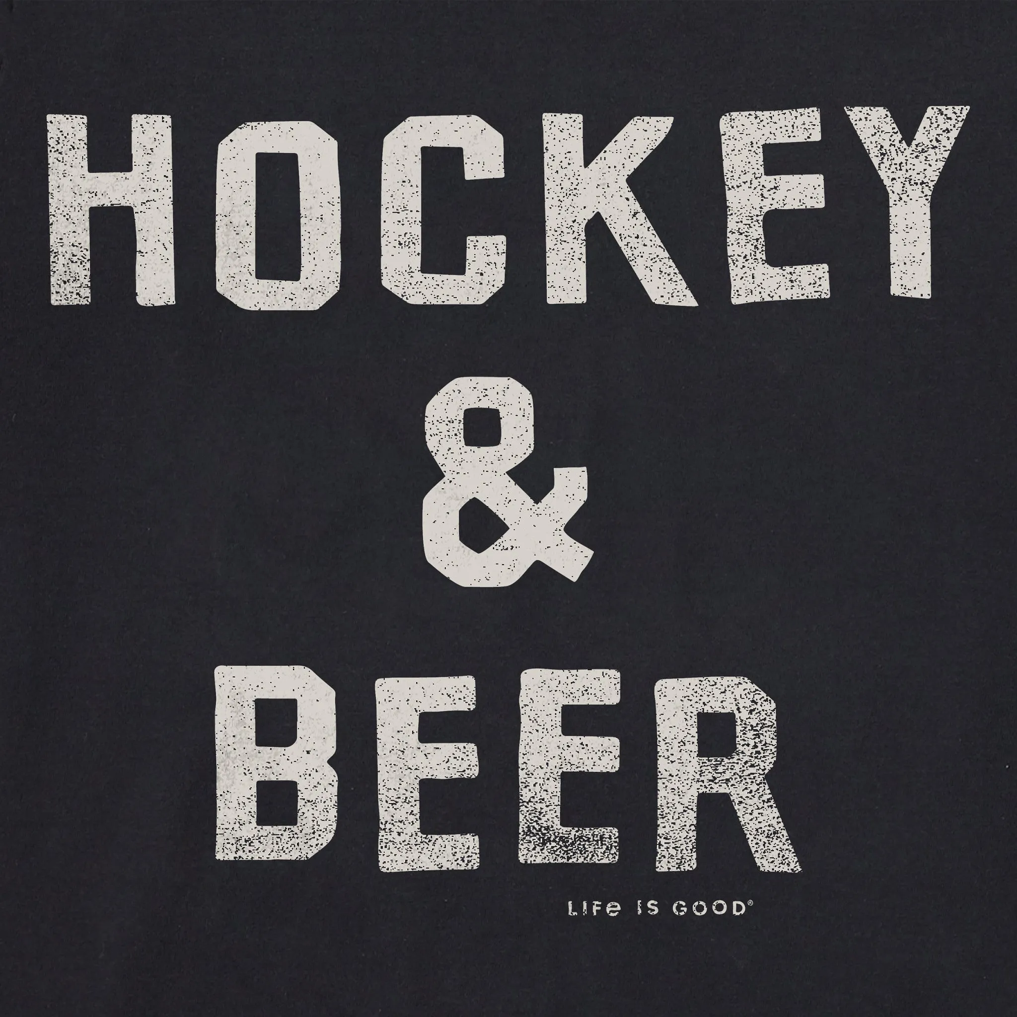 Men's Hockey & Beer Long Sleeve Crusher Tee sold by Life is Good product image thumbnail 2